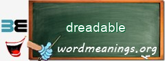 WordMeaning blackboard for dreadable